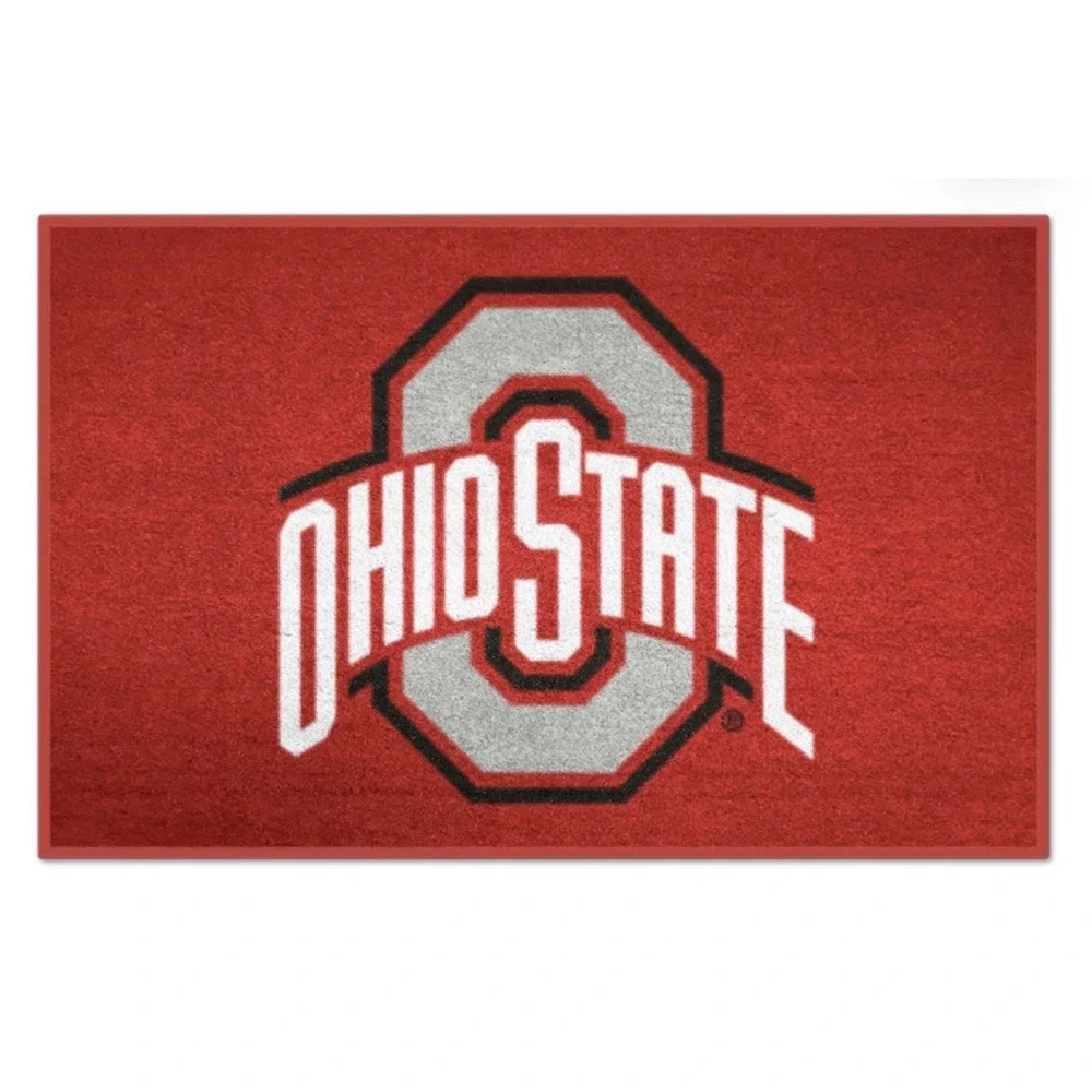 Ohio State Buckeyes Rug Mat Logo Merch Gift Dorm Souvenir Easter Fathers Day